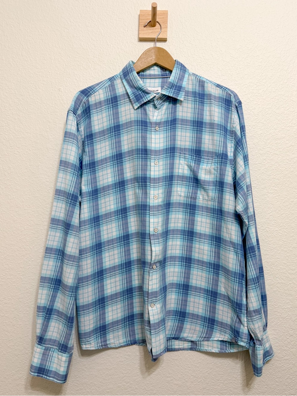 Peter Millar Plaid Print Lightweight Cotton Button Shirt Large